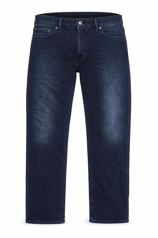 Marks and Spencer Men's Blue Straight Fit Jeans 40L Cotton Denim