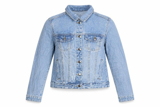 Cotton On Womens Blue Denim Cropped Jacket Size 12 Classic Casual