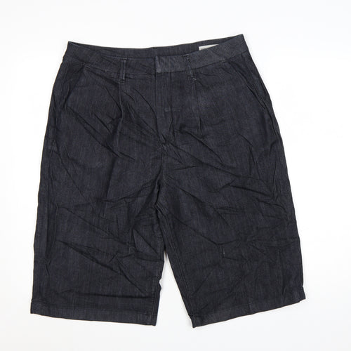 Marks and Spencer Women’s Blue Denim Bermuda Shorts Size 14