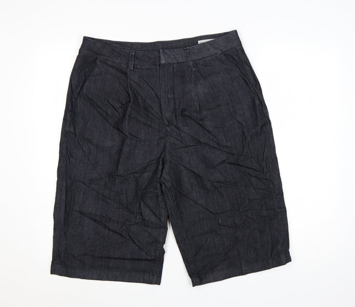 Marks and Spencer Women’s Blue Denim Bermuda Shorts Size 14
