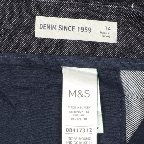 Marks and Spencer Women’s Blue Denim Bermuda Shorts Size 14