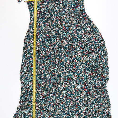 Marks and Spencer Per Una Women's Multicoloured Size 12 Midi Fit & Flare Dress