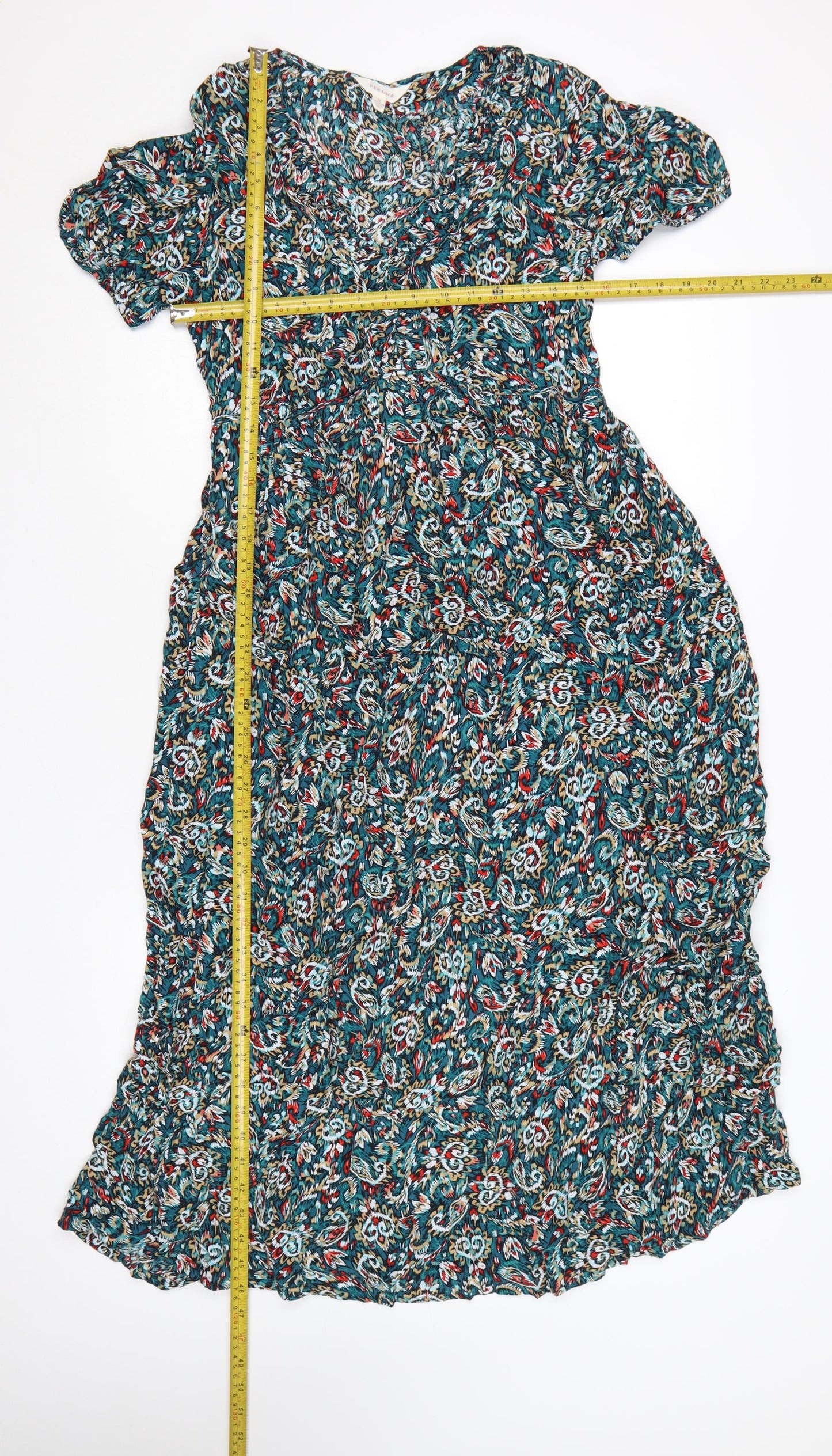 Marks and Spencer Per Una Women's Multicoloured Size 12 Midi Fit & Flare Dress