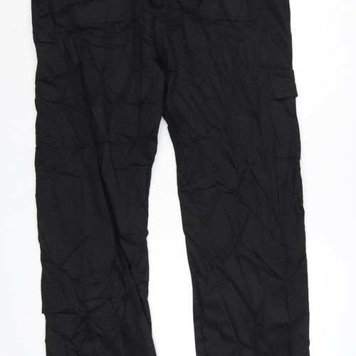 Iron Mountain Workwear Black Mens 38R Cargo Trousers Polyester Cotton