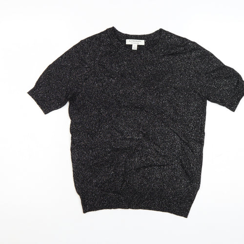 Marks and Spencer Autograph Women's Black Cashmere Blend Short Sleeve Jumper S