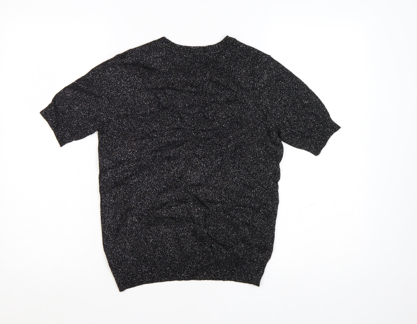 Marks and Spencer Autograph Women's Black Cashmere Blend Short Sleeve Jumper S