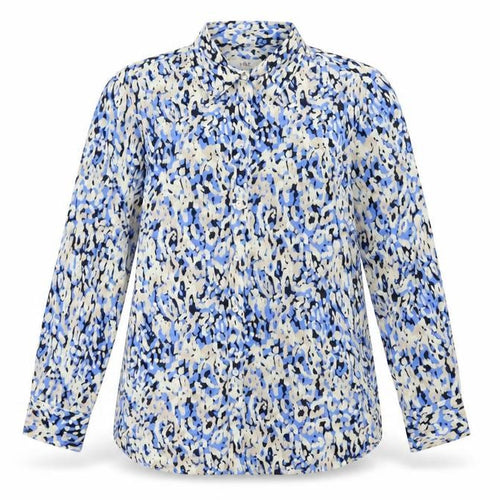 Marks and Spencer Women’s Blue Animal Print Button-Up Blouse Size 12