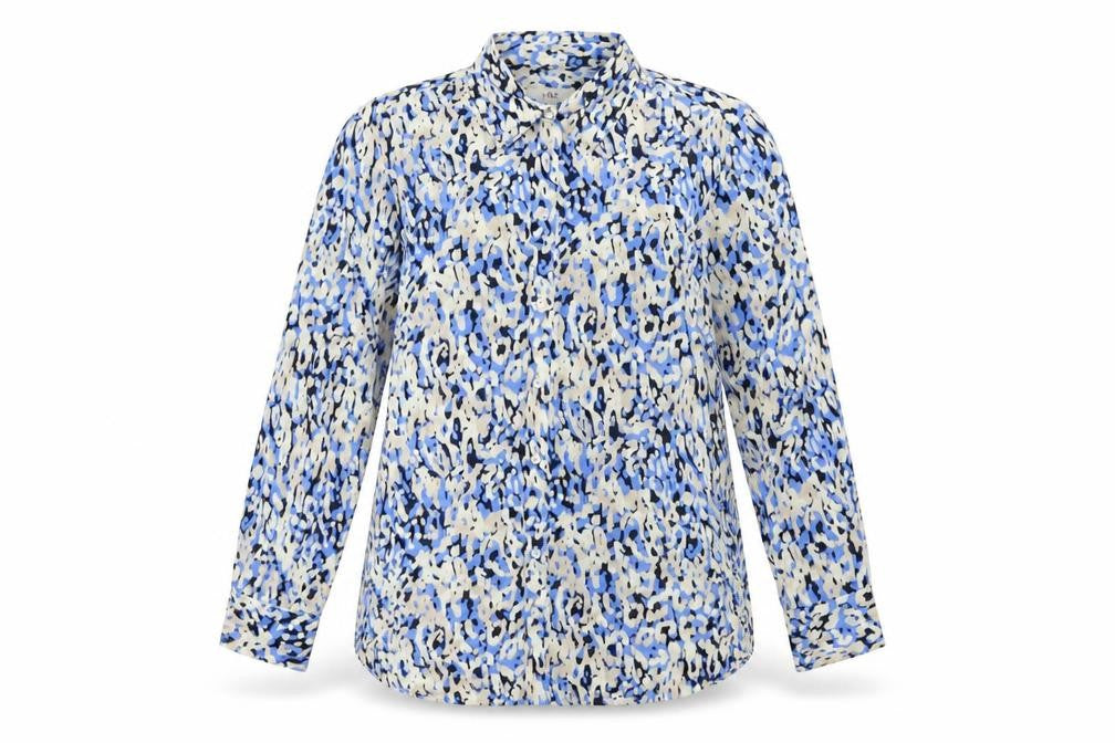 Marks and Spencer Women’s Blue Animal Print Button-Up Blouse Size 12