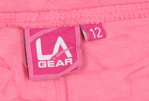 LA Gear Womens Pink Size 12 Jersey Short Stretch Skirt