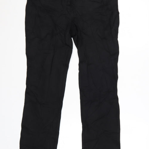 Marks and Spencer Per Una Women's Black Slim Straight Trousers Size 12 Long