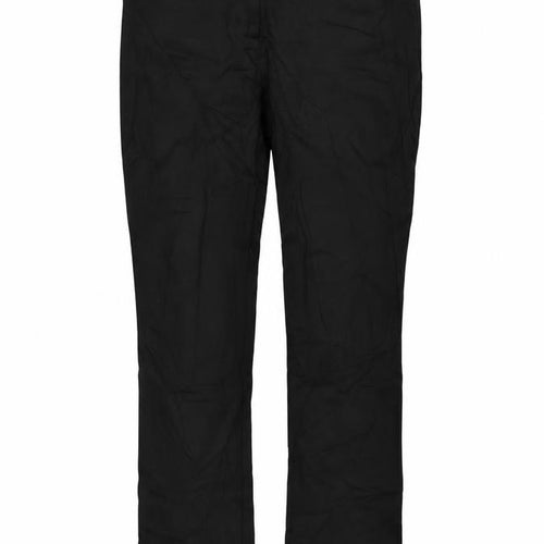 Marks and Spencer Per Una Women's Black Slim Straight Trousers Size 12 Long