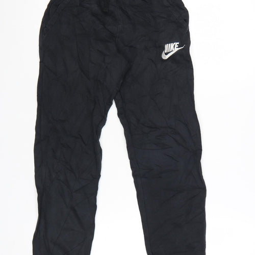 Nike Boys Black Jogger Trousers L 147-158cm Cotton Blend Sweatpants