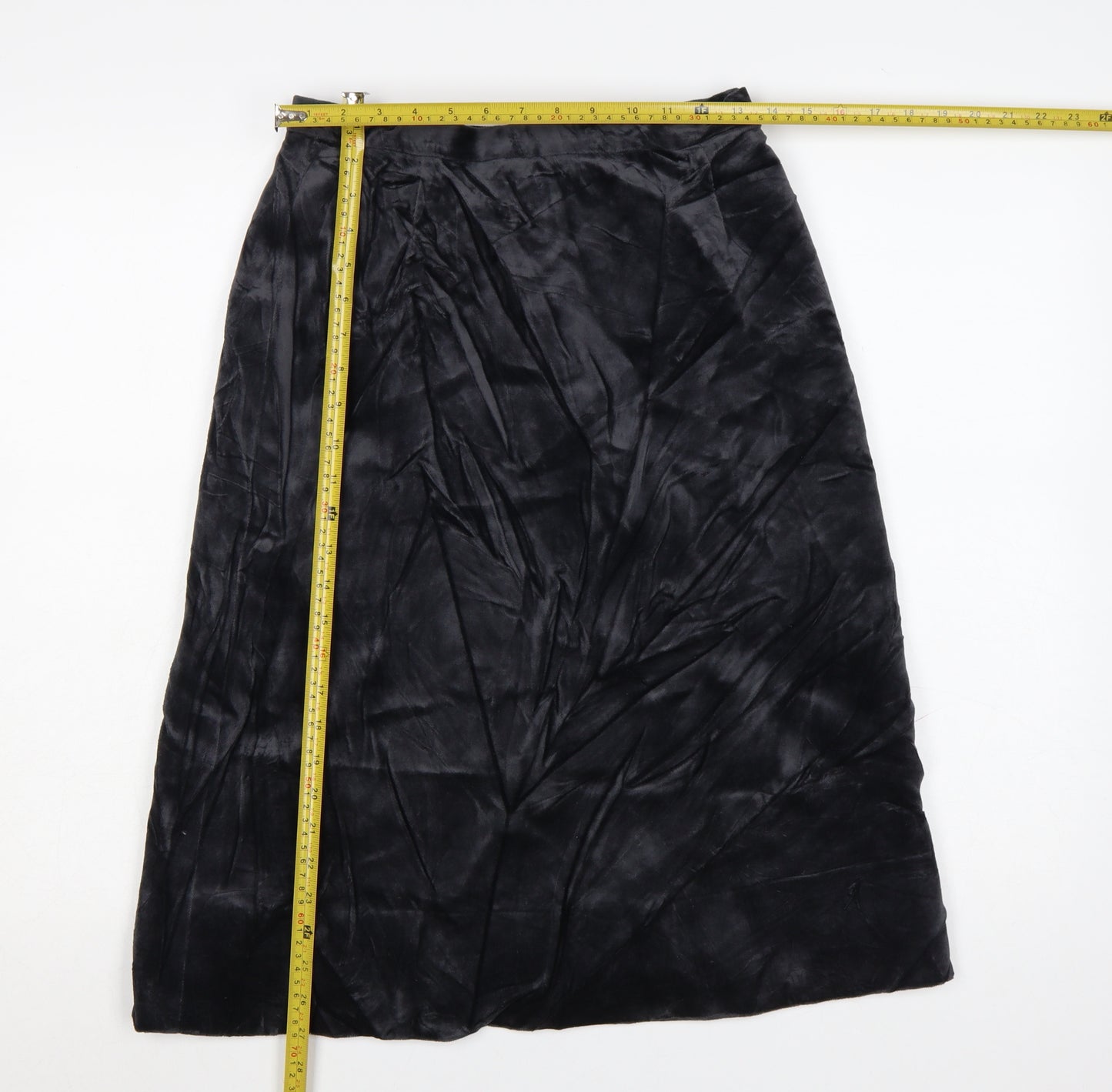 House of Fraser Women’s Black Velvet Midi Pencil Skirt Size 14