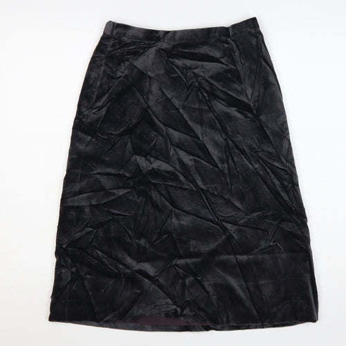 House of Fraser Women’s Black Velvet Midi Pencil Skirt Size 14