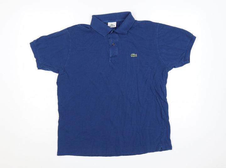 Lacoste Men's Blue Cotton Polo Shirt Size L Classic Fit