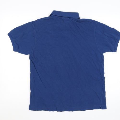 Lacoste Men's Blue Cotton Polo Shirt Size L Classic Fit