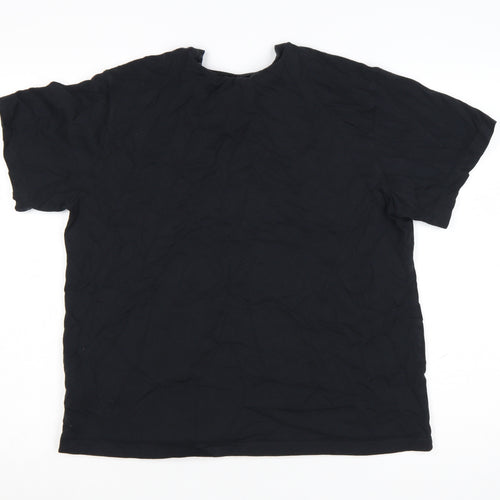 adidas Women’s Black XL Relaxed Fit Logo Cotton T-Shirt