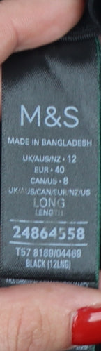 Marks and Spencer Women’s Black Size 12 Long Stretch Leggings
