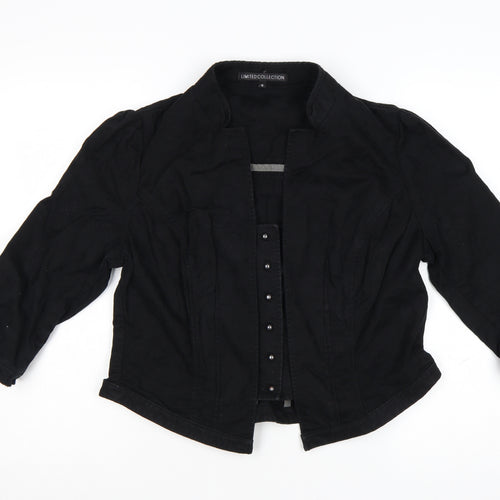 Marks and Spencer Women’s Black Cotton Jacket Size 18 Classic Style