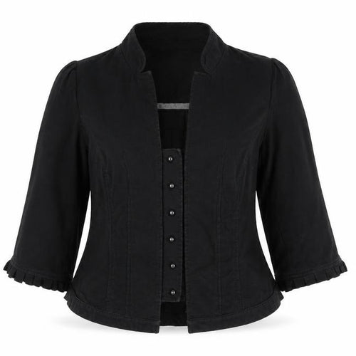 Marks and Spencer Women’s Black Cotton Jacket Size 18 Classic Style