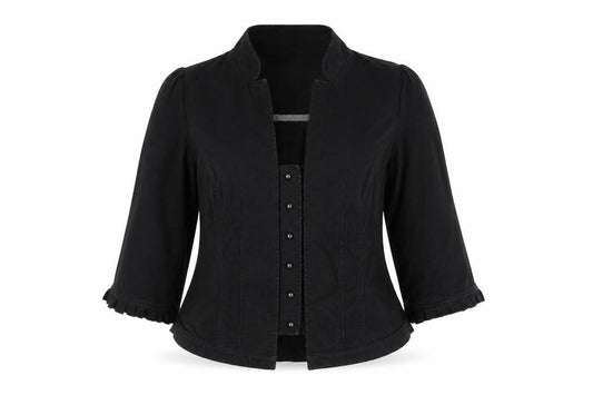 Marks and Spencer Women’s Black Cotton Jacket Size 18 Classic Style