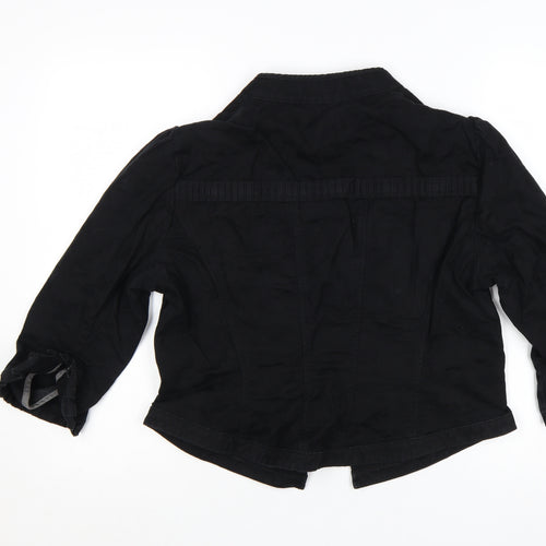 Marks and Spencer Women’s Black Cotton Jacket Size 18 Classic Style