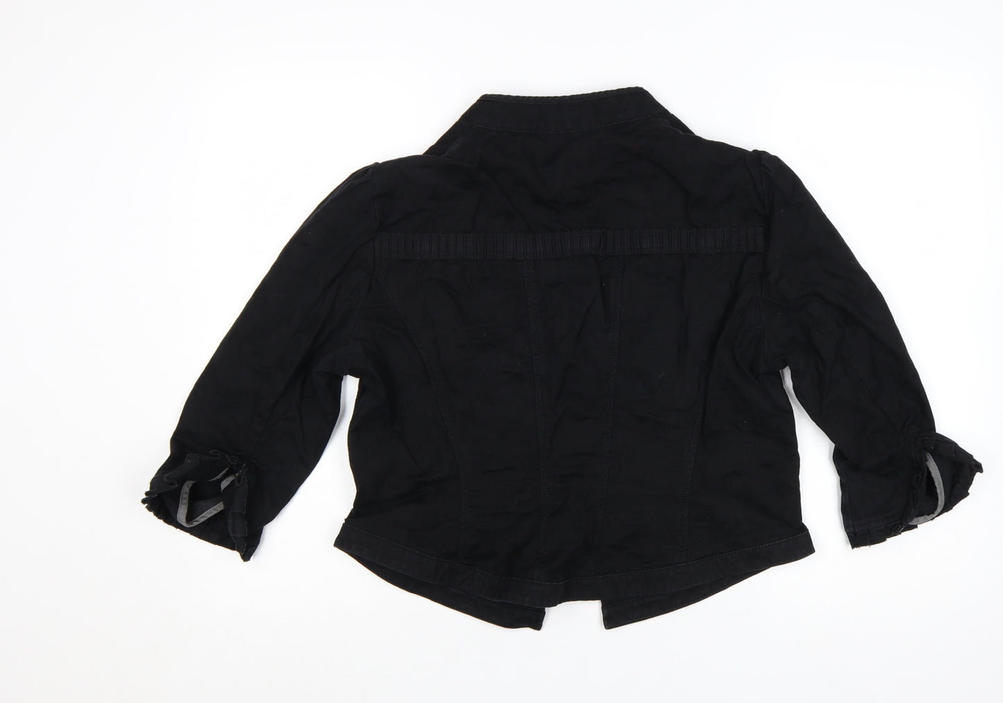 Marks and Spencer Women’s Black Cotton Jacket Size 18 Classic Style