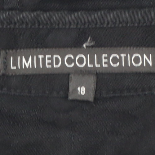 Marks and Spencer Women’s Black Cotton Jacket Size 18 Classic Style