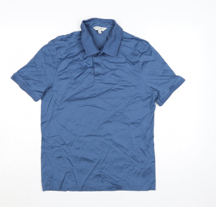 Marks and Spencer Autograph Men's Blue Supima Cotton Polo Shirt M