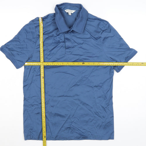 Marks and Spencer Autograph Men's Blue Supima Cotton Polo Shirt M