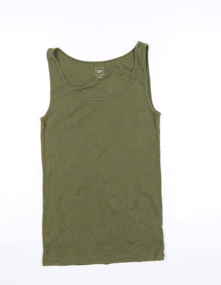 GAP Women’s Green Basic Cotton Tank Top Size M