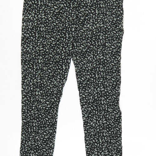 Marks and Spencer Womens Green Patterned Viscose Leggings Size 10 Regular