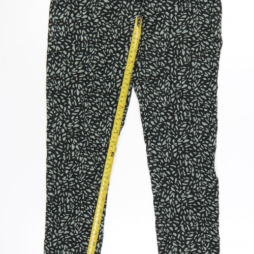 Marks and Spencer Womens Green Patterned Viscose Leggings Size 10 Regular