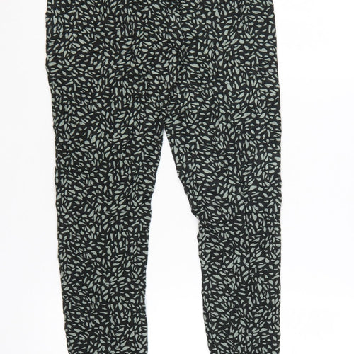 Marks and Spencer Womens Green Patterned Viscose Leggings Size 10 Regular
