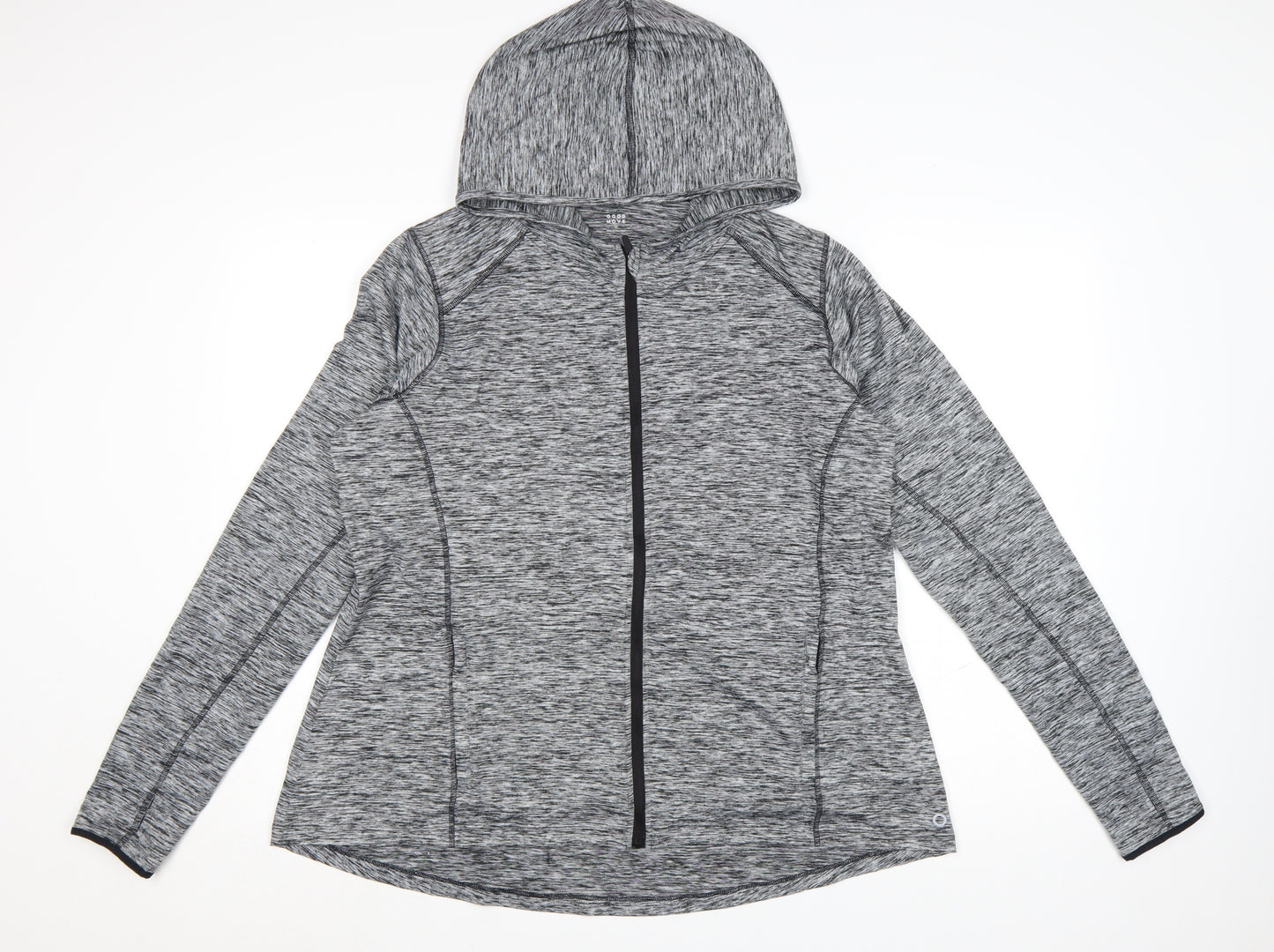 Marks and Spencer Womens Grey Marl Full Zip Hoodie Size 20