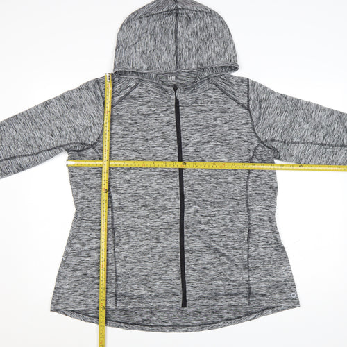 Marks and Spencer Womens Grey Marl Full Zip Hoodie Size 20