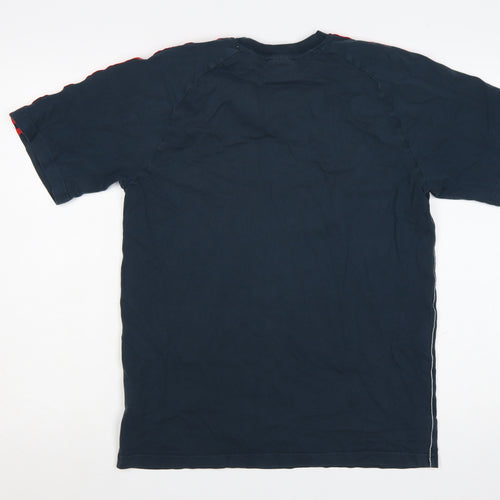 Adidas Men's Navy Blue Short Sleeve Crew Neck Cotton T-Shirt M