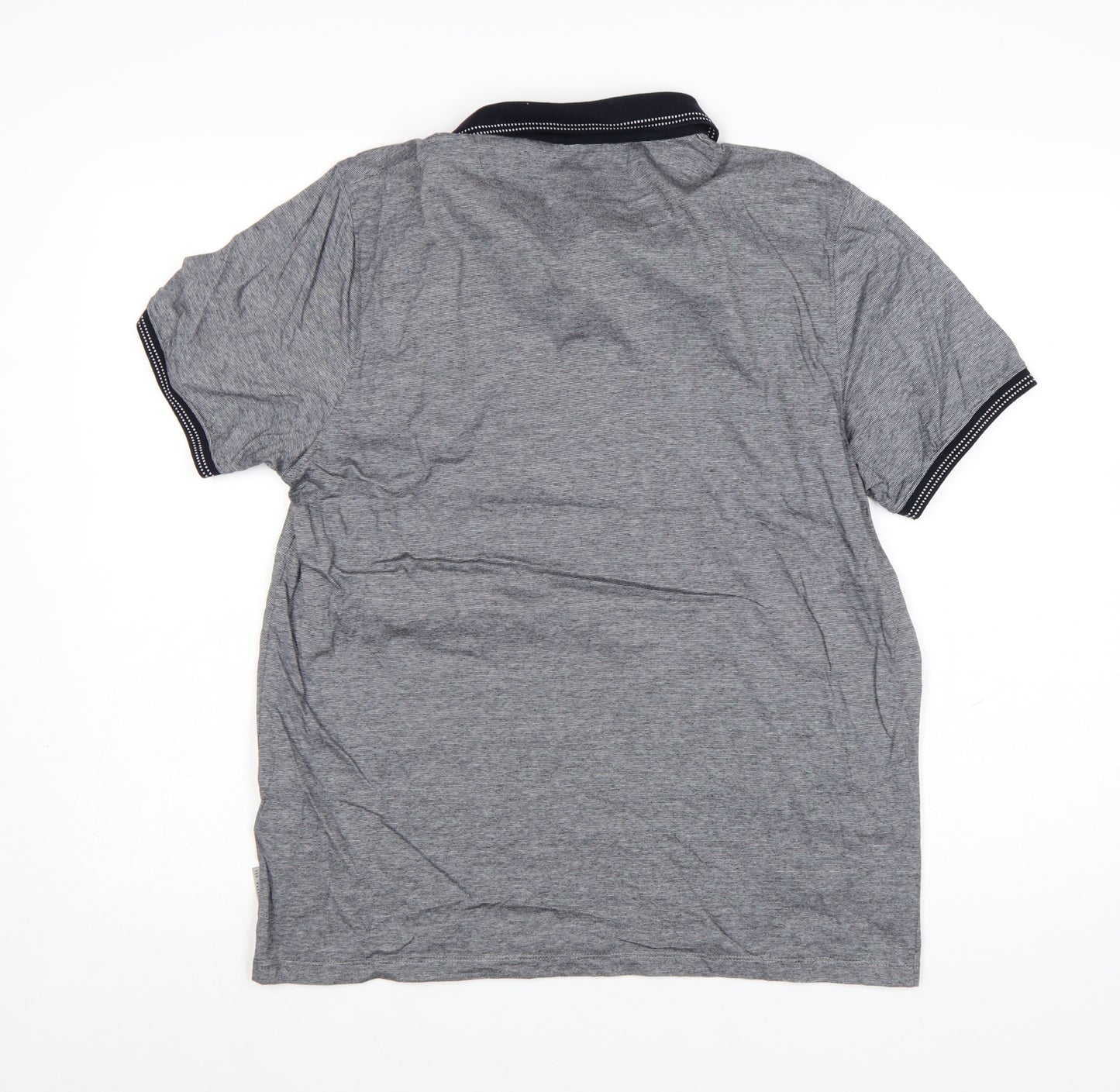 Ted Baker Men's Grey Cotton Short Sleeve Polo Shirt Size L