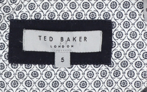 Ted Baker Men's Grey Cotton Short Sleeve Polo Shirt Size L