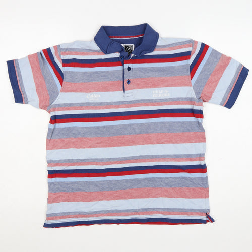 Cotton Traders Men's Multicoloured Striped Polo Shirt Size S