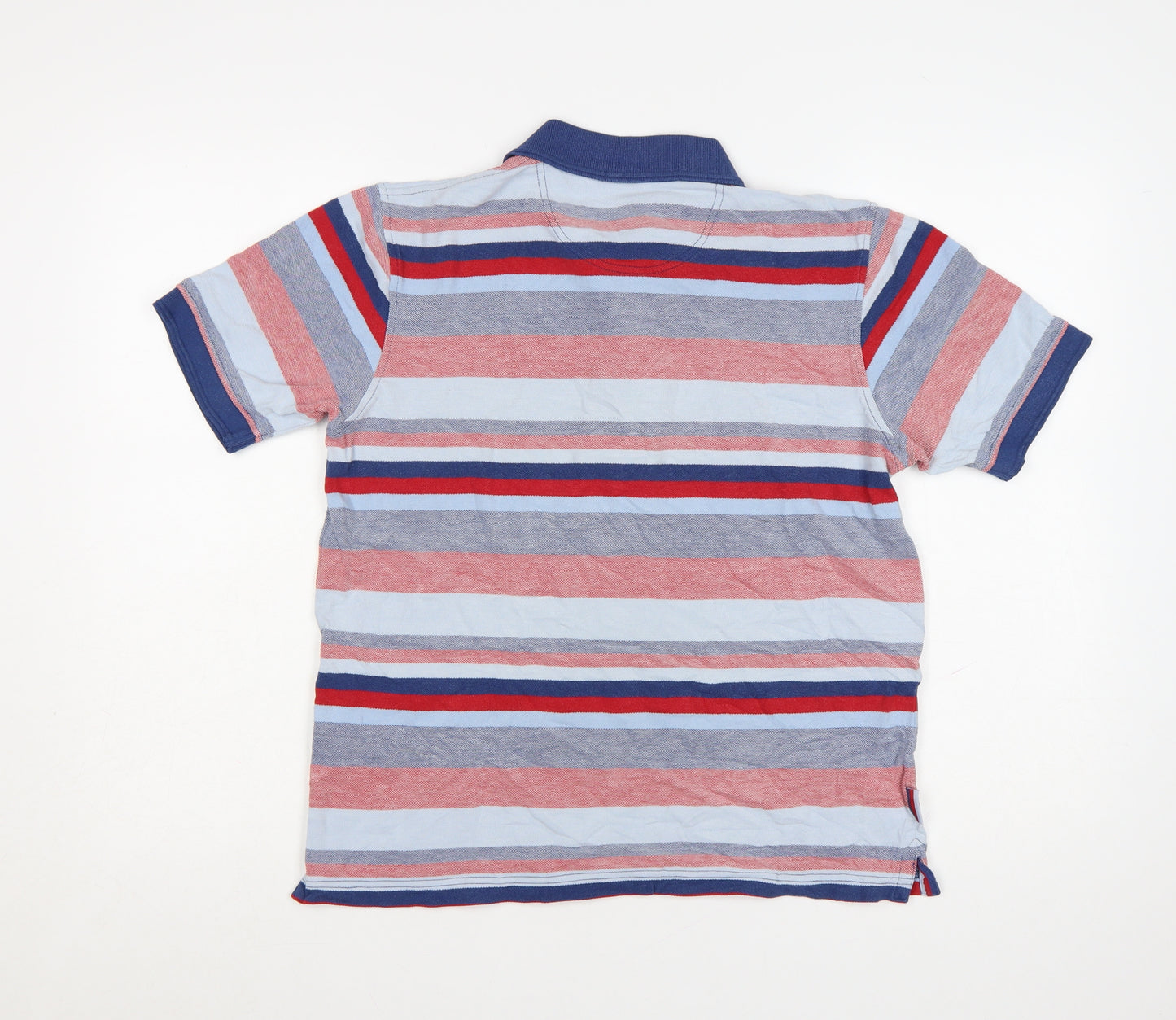 Cotton Traders Men's Multicoloured Striped Polo Shirt Size S
