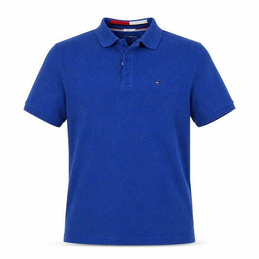 Tommy Jeans Men's Blue Short Sleeve Polo Shirt Size L Cotton Blend