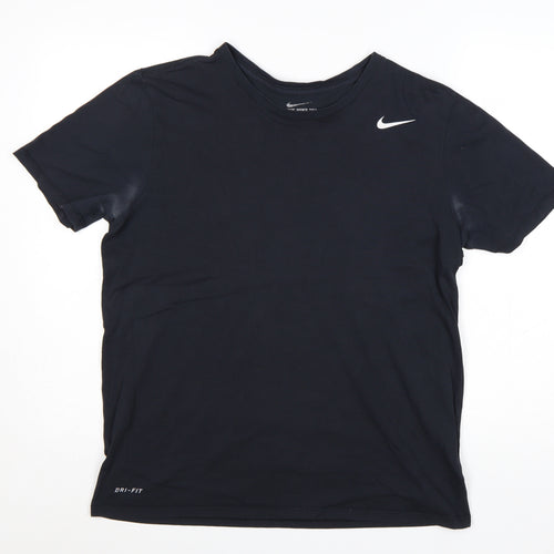 Nike Men's Black Dri-FIT Athletic Fit Crew Neck T-Shirt Size L