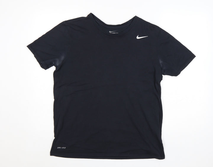 Nike Men's Black Dri-FIT Athletic Fit Crew Neck T-Shirt Size L