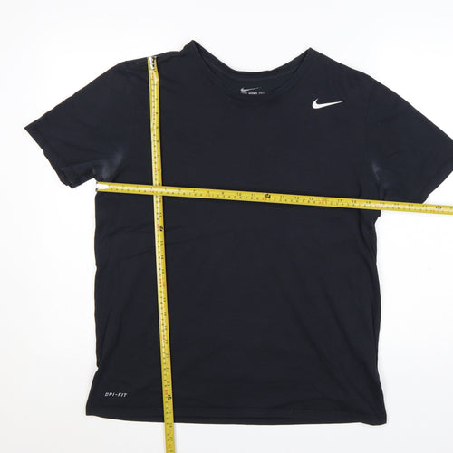 Nike Men's Black Dri-FIT Athletic Fit Crew Neck T-Shirt Size L