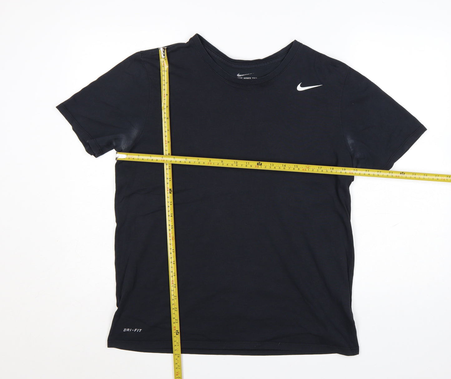Nike Men's Black Dri-FIT Athletic Fit Crew Neck T-Shirt Size L