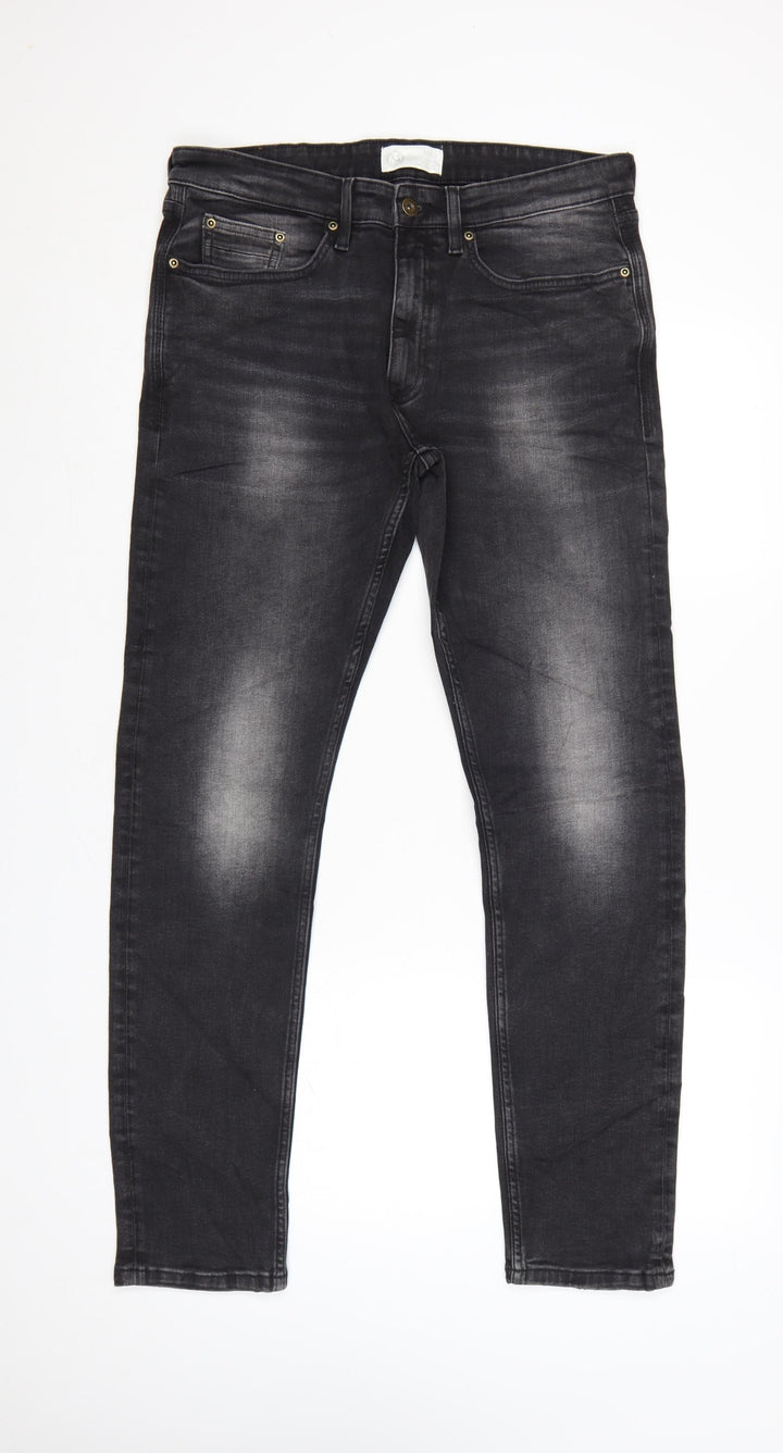 Marks and Spencer Men's Black Slim Fit Denim Jeans 32W 31L