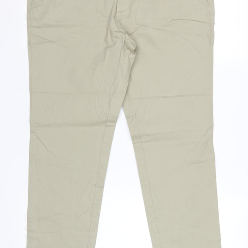 Marks and Spencer Men's Beige Slim Fit Chino Trousers 34W 31L