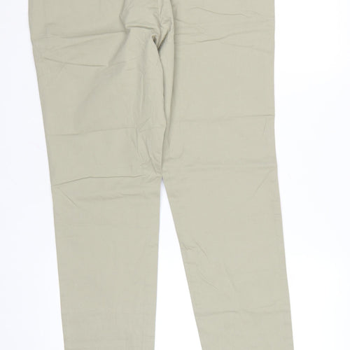 Marks and Spencer Men's Beige Slim Fit Chino Trousers 34W 31L