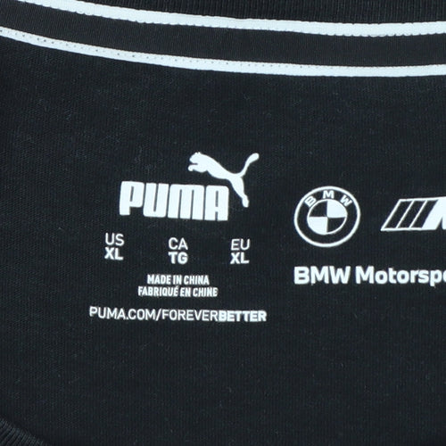 Puma BMW Motorsport Women's Black XL Crew Neck T-Shirt